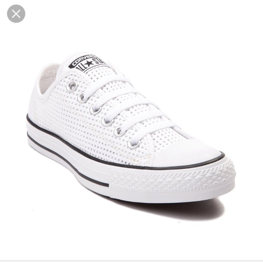 White Perforated Converse